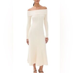 Shopbop LE BOP Off Shoulder Midi Dress Ivory